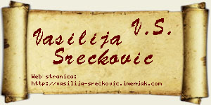 Vasilija Srećković vizit kartica